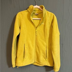 Columbia Sweater Women’s Medium Full Zip Fleece Sweater LIME GREEN